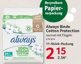 Selgros Always Binde Cotton Protection 11-Stück-Packung Angebot