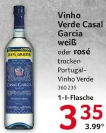 Selgros Vinho Verde Casal Garcia weiß oder rosé 1-L-Flasche Angebot