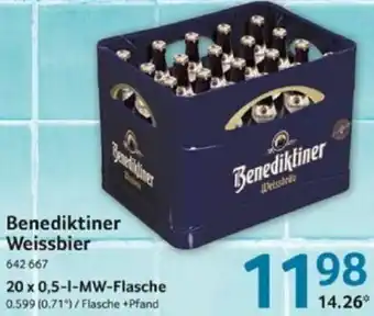 Selgros Benediktiner Weissbier 20x0,5 L Angebot