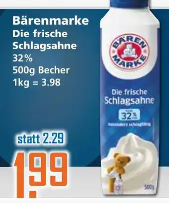 Klaas und Kock Bärenmarke Die Frische Schlagsahne 500g Becher Angebot