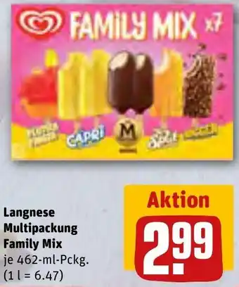 REWE Langnese Multipackung Family Mix 462-ml-Pckg. Angebot