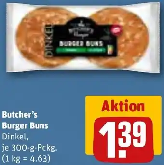 REWE Butcher's Burger Buns 300 g Pckg. Angebot