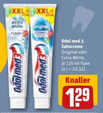 REWE Odol med 3 Zahncreme 125-ml-Tube Angebot