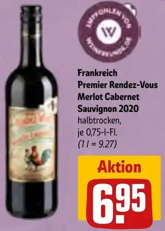 REWE Frankreich Premier Rendez-Vous Merlot Cabernet Sauvignon 2020 Angebot