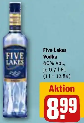 REWE Five Lakes Vodka 0,7 L-Fl. Angebot