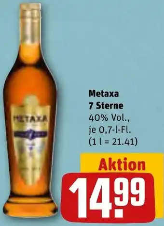 REWE Metaxa 7 Sterne 0,7 L-Fl. Angebot