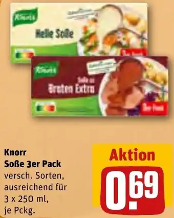 REWE Knorr Soße 3er Pack für 3 x 250 ml Angebot
