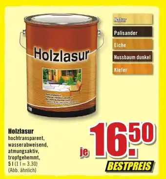 B1 Discount Baumarkt Holzlasur 5L Angebot