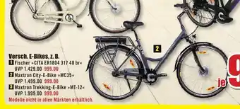 B1 Discount Baumarkt 2 Maxtron City-E-Bike >>MC35<< Angebot