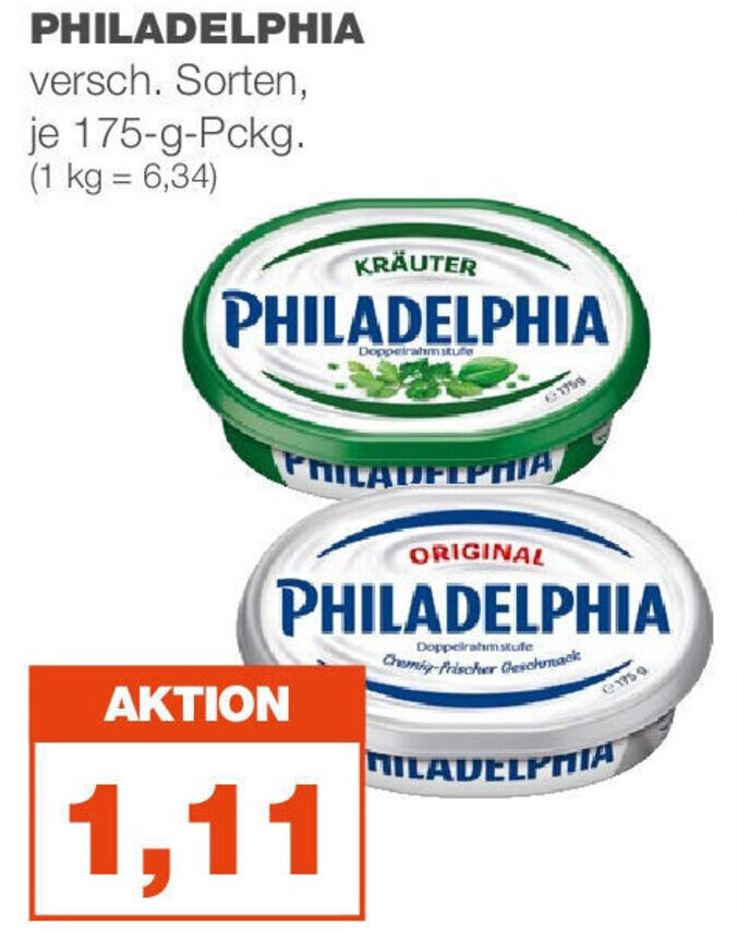 mein real PHILADELPHIA versch. Sorten, je 175-g-Pckg. Angebot