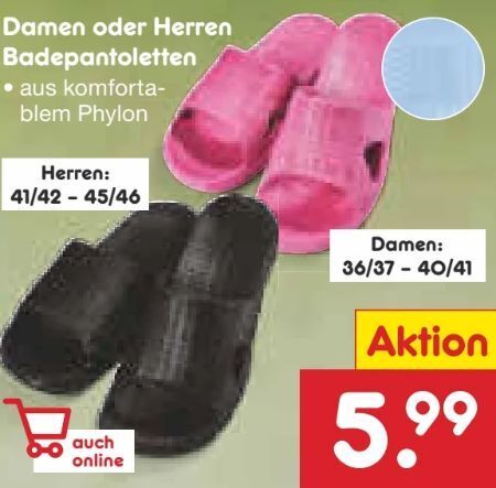 Netto Marken-Discount Herren-badepantoletten Angebot