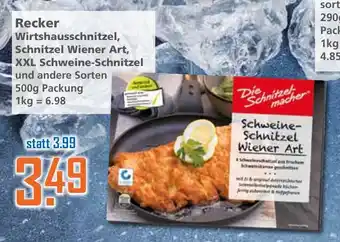 Klaas und Kock Recker Wirtshausschnitzel, Schnitzel Wiener Art, XXL Schweine Schnitzel 500g Angebot