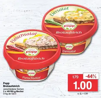 Famila Nord West Popp Brotaufstrich verschiedene Sorten 3 x 40/150-g-Becher (1 kg ab 6.67) Angebot