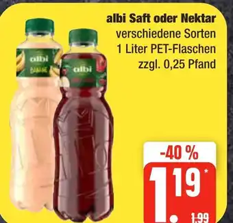 Edeka Frischemarkt albi Saft oder Nektar verschiedene Sorten 1 L Angebot