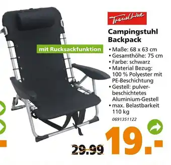 Globus Baumarkt Campingstuhl Backpack Angebot