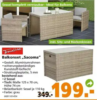 Globus Baumarkt Balkonset Sacoma Angebot