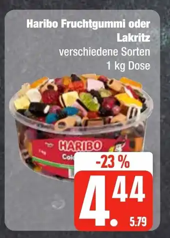 Edeka Frischemarkt Haribo Fruchtgummi oder Lakritz 1 kg Dose Angebot