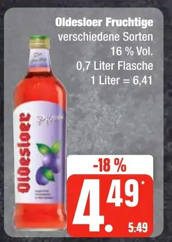 Edeka Frischemarkt Oldesloer Fruchtige verschiedene Sorten 16% Vol. 0,7 Liter Flasche 1 Liter = 6,41 Angebot