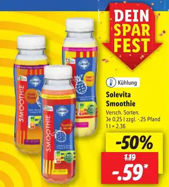 Lidl Solevita Smoothie, 0,25 L Angebot