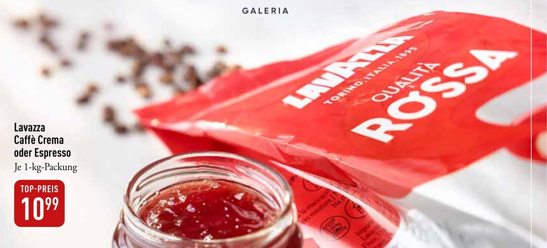 Galeria Markthalle Lavazza Caffè Crema oder Espresso Je 1-kg-Packung Angebot