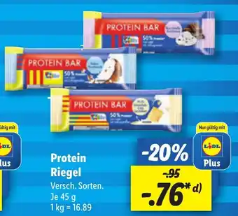 Lidl Protein Riegel 45 g Angebot