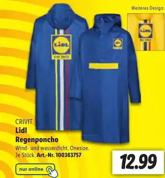 Lidl CRIVIT Lidl Regenponcho Angebot