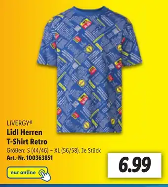 Lidl LIVERGYⓇ Lidl Herren T-Shirt Retro Angebot