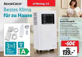 Lidl Mobiles Klimagerät ,: . B 39 x H 69 x T 33 cm. Angebot