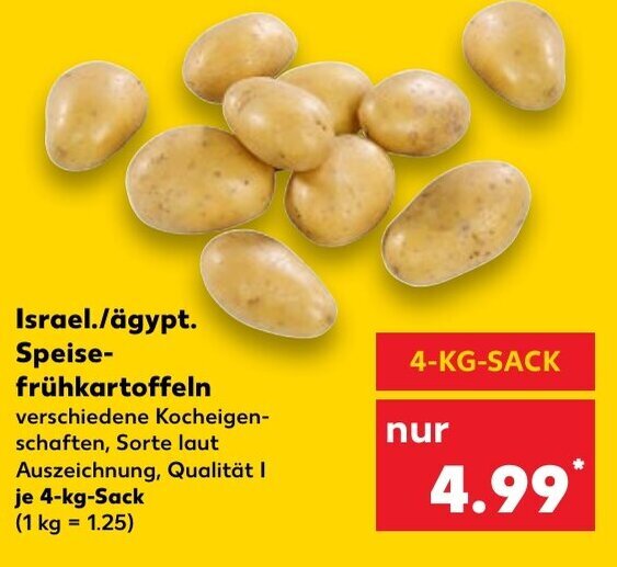 Kaufland Israel./ägypt. Speise-frühkartoffeln 4kg Sack Angebot