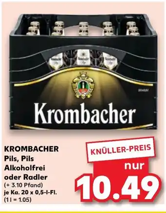 Kaufland KROMBACHER Pils, Pils Alkoholfrei oder  20x0,5fl Angebot