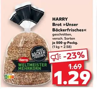 Kaufland HARRY Brot »Unser Bäckerfrisches 500g Packgen, versch. Sorten je 500-g-Packg. Angebot