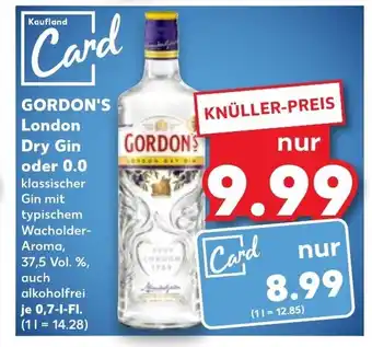 Kaufland GORDON'S London Dry Gin oder 0.0 0,7l fl Angebot