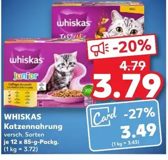Kaufland whiskas Katzennahrung 12x85g Packg Angebot