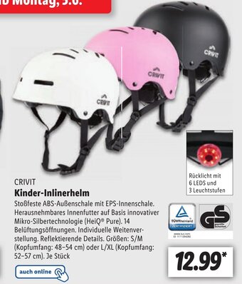 Lidl CRIVIT Kinder-Inlinerhelm Angebot