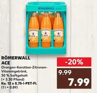 Kaufland RÖMERWALL ACE 12x0,75l PET fl Angebot