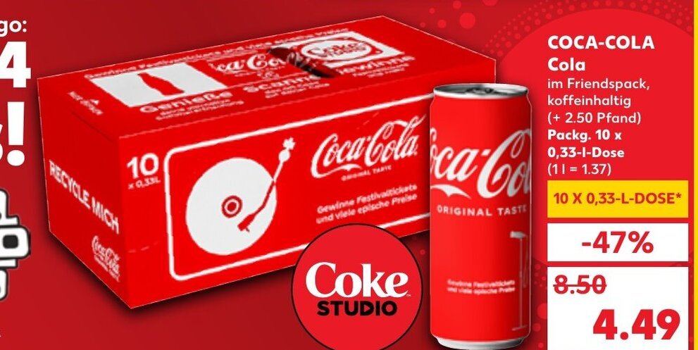 Kaufland COCA-COLA Cola 0,33l Angebot