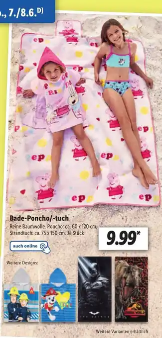 Lidl Bade-Poncho/-tuch Angebot