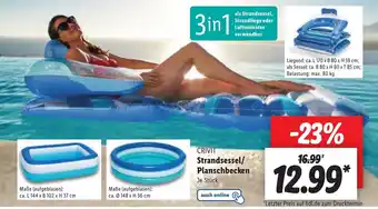 Lidl CRIVIT Strandsessel/ Planschbecken Angebot