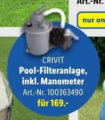 Lidl CRIVIT Pool-Filteranlage, inkl. Manometer Angebot