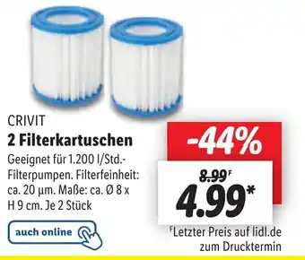 Lidl CRIVIT 2 Filterkartuschen Angebot