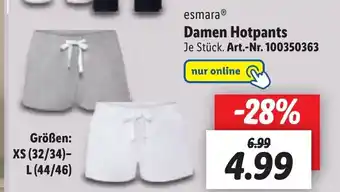 Lidl Damen Hotpants, Angebot