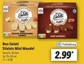 Lidl Bon Gelati Stieleis Mini Mandel Je 12x 50 ml Angebot