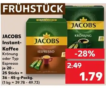 Kaufland JACOBS Instant Kaffee 36-45g Angebot