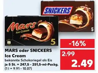 Kaufland MARS oder SNICKERS Ice Cream 247,5-251,5 ml Angebot