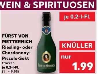 Kaufland FÜRST VON METTERNICH Riesling- oder Chardonnay-Piccolo-Sekt 0,2l fl Angebot