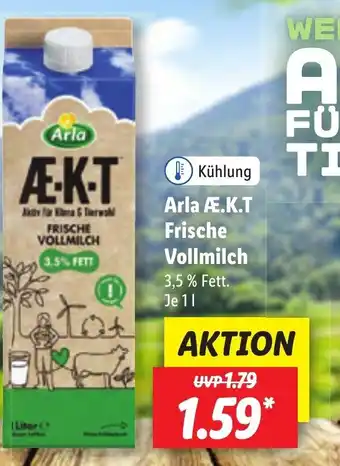 Lidl Arla A.K.T Frische Vollmilch 1 L Angebot