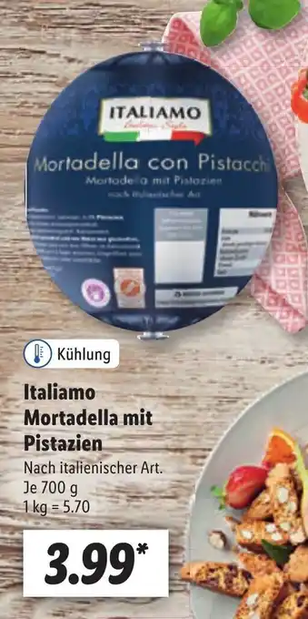 Lidl Italiamo Mortadella mit Pistazien 700 g Angebot