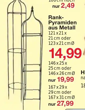 Jawoll Rank-Pyramiden aus Metall 121x21x Angebot