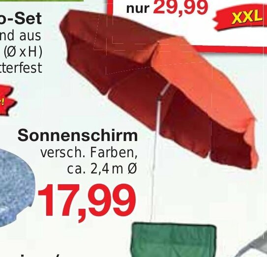 Sonnenschirm 2,4m Angebot bei Jawoll