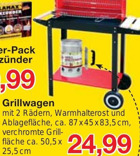 Jawoll Grillwagen 87x45x83,5cm Angebot